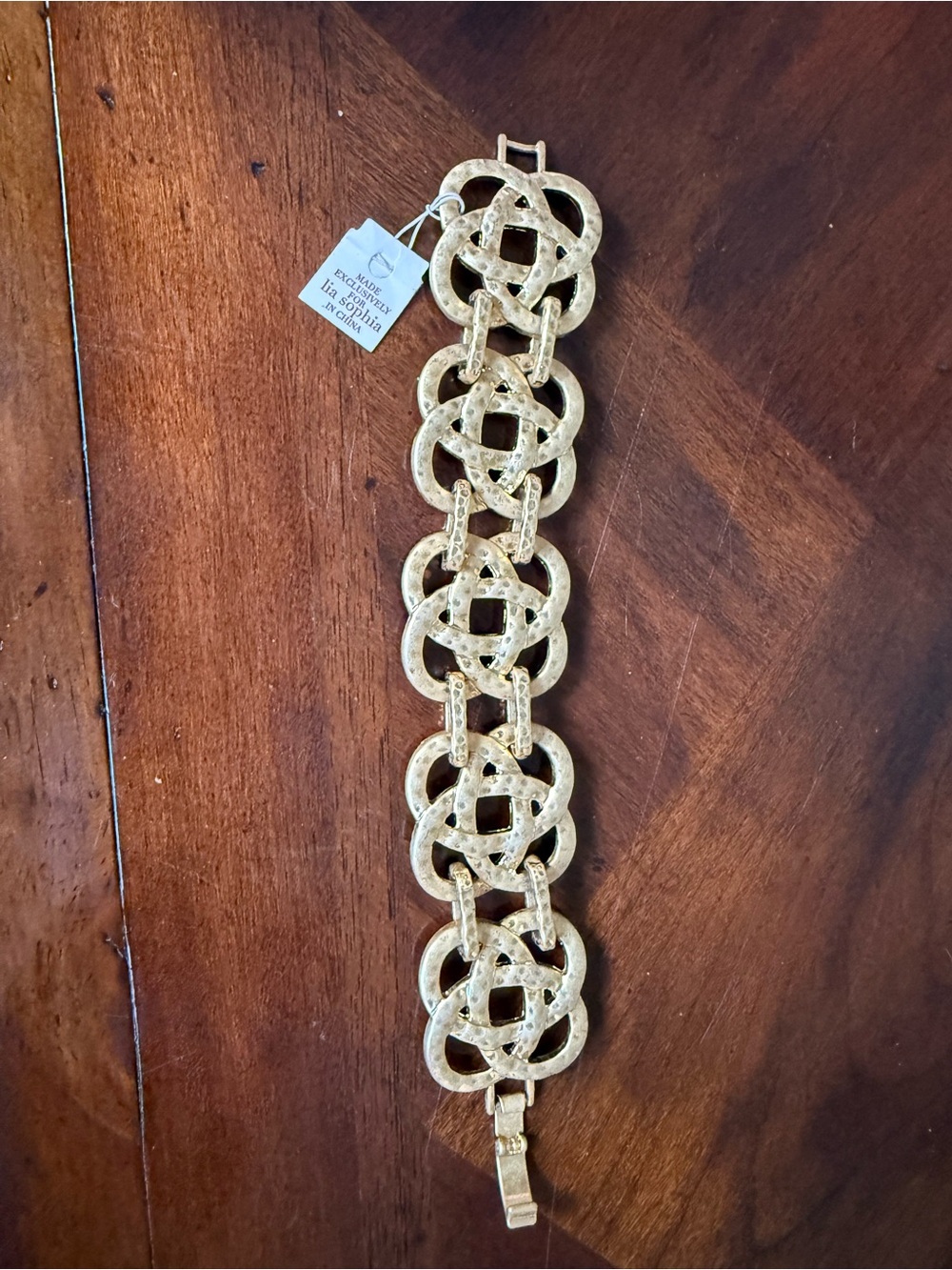 Lia Sophia Gold Linked Statement Bracelet